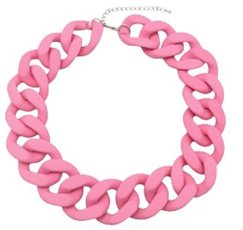 Pink Chunky Chain Necklace