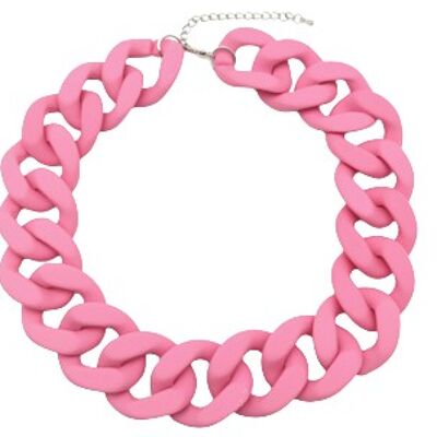 Collar de cadena gruesa rosa