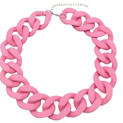 Collier chaîne épaisse rose