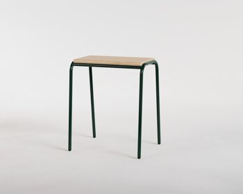 Tabouret bas empilable en chêne massif / vert mousse / tabouret de cuisine 4