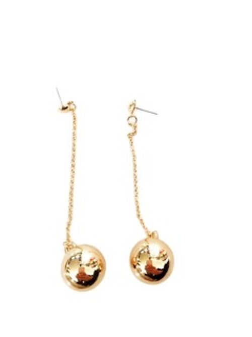 Gold Ball Chain Drop Earrings