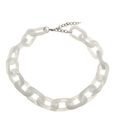 Clear Plastic Chunky Link Chain Necklace