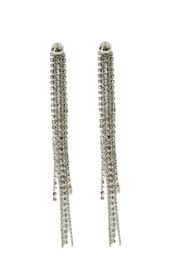 BOUCLES D'OREILLES BOULE DIAMANTE POMPON