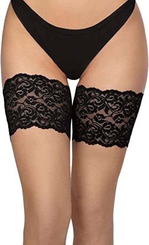 Black Lace Chafing Pads Large