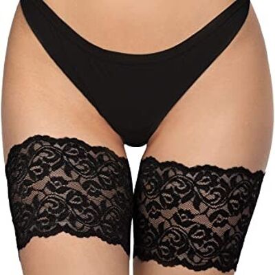 Black Lace Chafing Pads Large