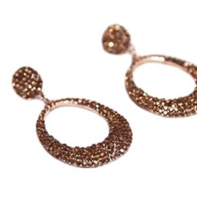 Diamante earrings - Default - ROSE GOLD - Default