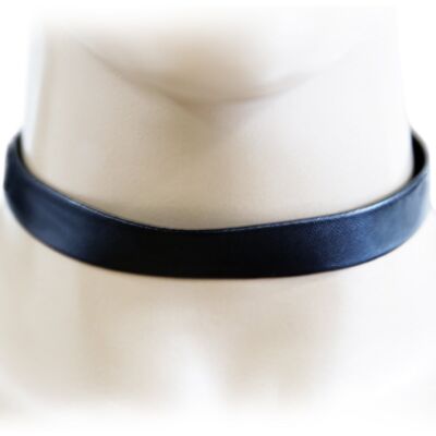 Black1 1.5 cm PU Faux Leather PU Choker