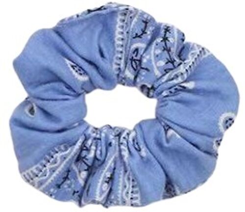 Blue Paisley Scrunchie