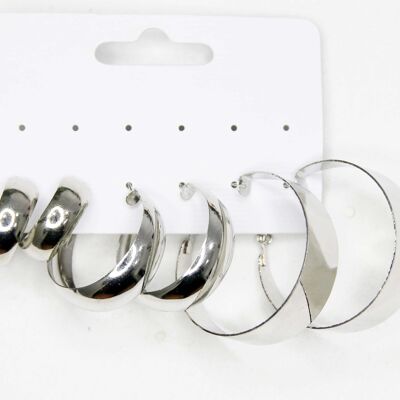 Silver Multi Pack Hoops