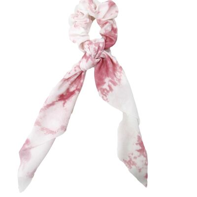 Pink Long Tie Dye Scrunchies