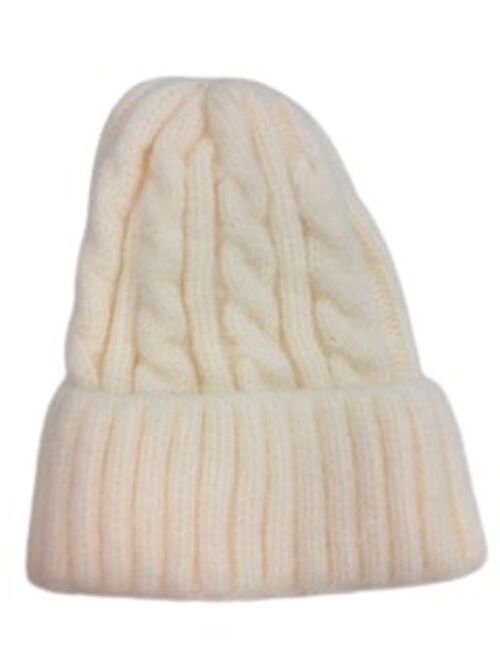 Cream Cable Knit Beanie