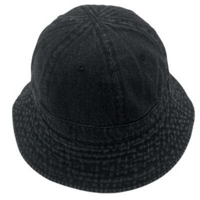 Black Denim Bucket Hat