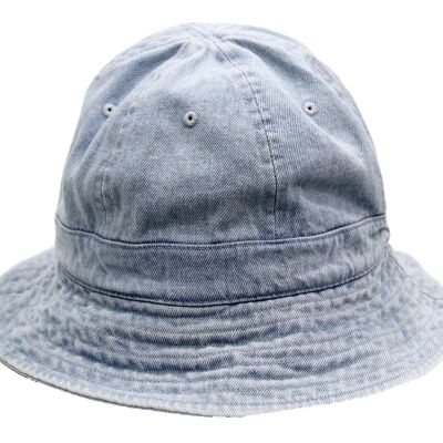 Blue Acid Wash Denim Bucket Hat