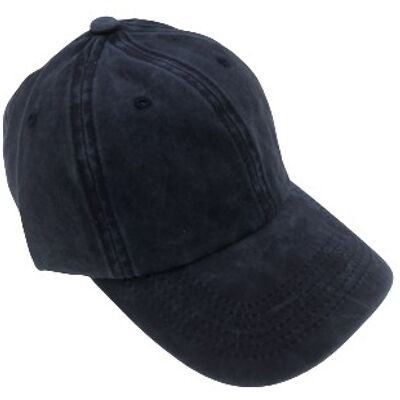 Navy Washed Denim Cap