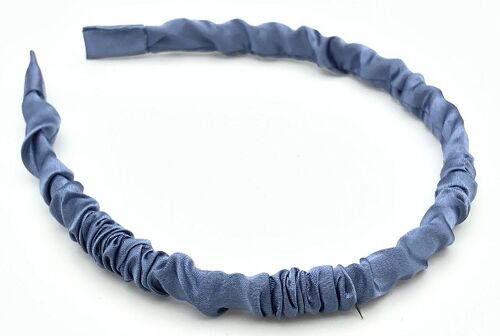 Blue Ruched Skinny Headband