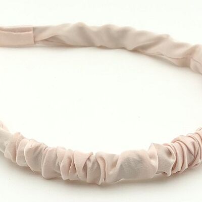 Pink Ruched Skinny Headband