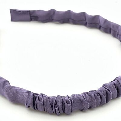 Purple Ruched Skinny Headband