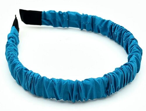 Aqua Skinny Ruched Headband