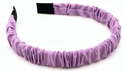Lilac Skinny Ruched Headband