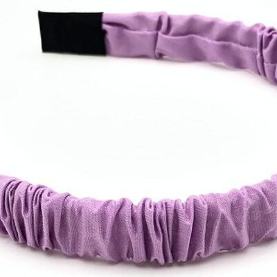 Lilac Skinny Ruched Headband