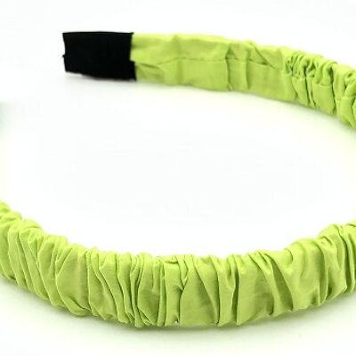 Lime Skinny Ruched Headband