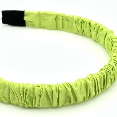 Lime Skinny Ruched Headband