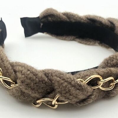 Teddy Chain Hairband - BROWN