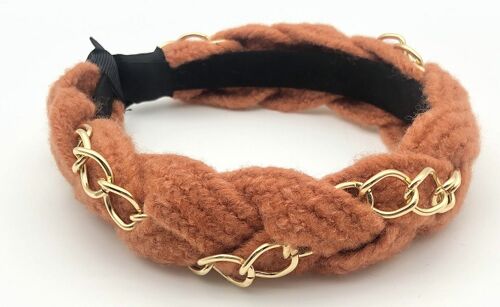 Teddy Chain Hairband - RUST