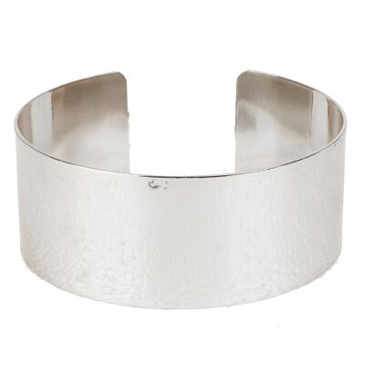 Silver Thick Plain Metal Upper Arm Cuff