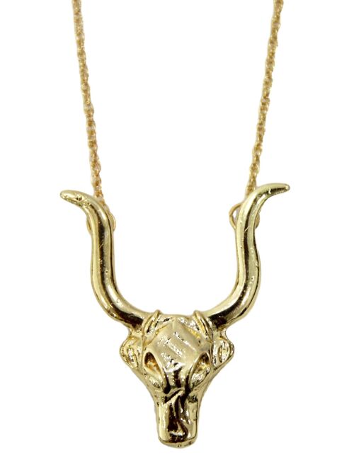 Gold Taurus Sign Necklace