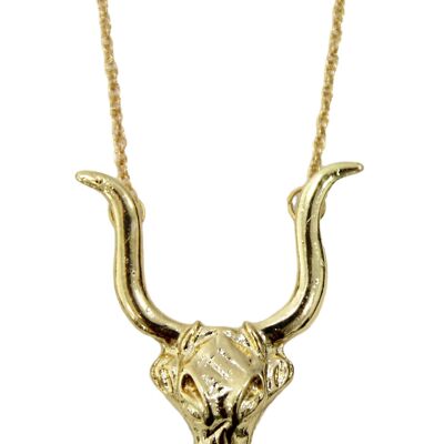 Gold Taurus Sign Necklace