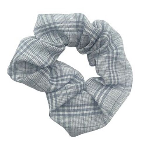 Grey Check Scrunchie