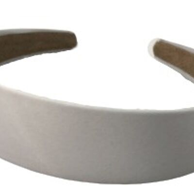 White Plain Satin Headband