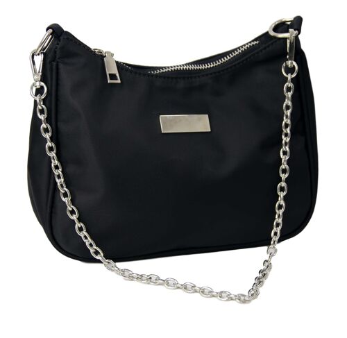 Nylon Bag with Chain Strap