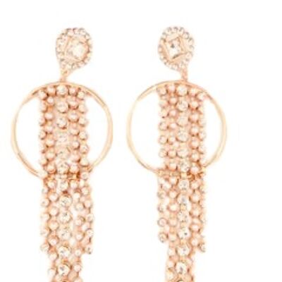 Gold Round Diamante Tassel