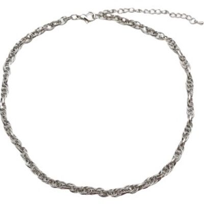 Silver Twist Link Necklace