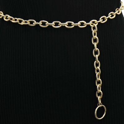 Gold Chunky Chain Drop Chain Belt
