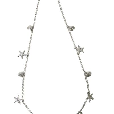 Silver Star and Shell Sunglasses Chain