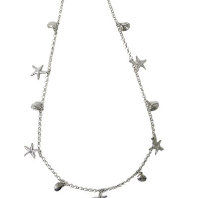 Silver Star and Shell Sunglasses Chain