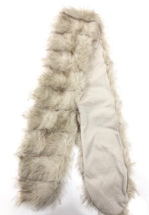 Cream Faux Fur Scarf