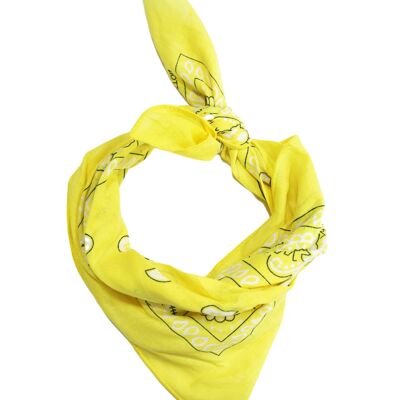 Yellow Double Sided Paisley Bandana