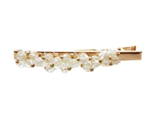 Light Gold Crystal Beads Hair Clip