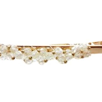 Light Gold Crystal Beads Hair Clip