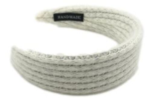 White Fuzzy Knit Headband