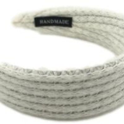 White Fuzzy Knit Headband