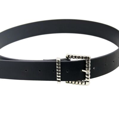 Square Textured Buckle Belt