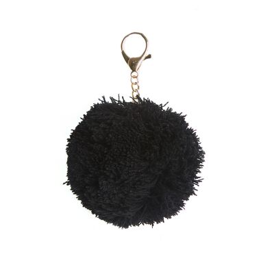 Porte-clés tricoté à pompons