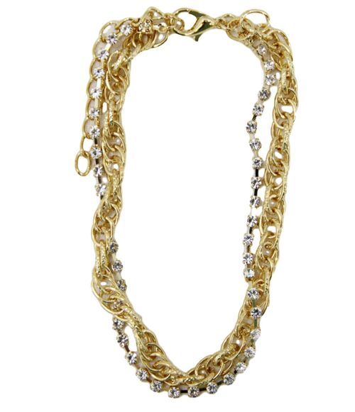 Diamante Chain Layered Anklet