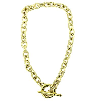 Gold T Bar Chain Anklet