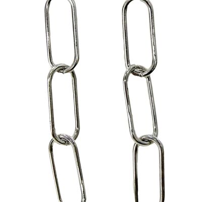 Silver Link Chain Earrings